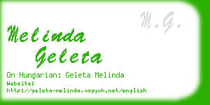 melinda geleta business card